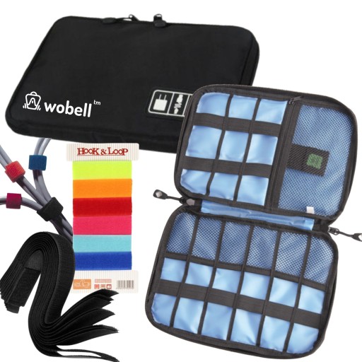 ETUI TORBA ORGANIZER NA KABLE +12SZT RZEP OPASKI
