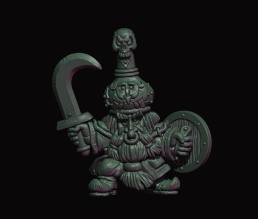 Evil Dwarf Warrior #1 - Druk 3D - Minifaktura