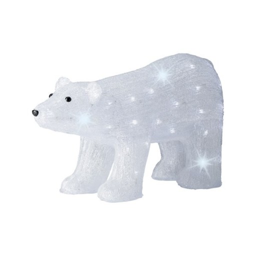 Miś polarny LED dekoracja do ogrodu świateczna
