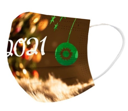 MASECZKA OCHRONNA SYLWESTER JEDNORAZOWA MASKA 2021