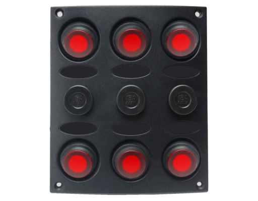 ROZDZIELNIA JACHTOWA HERMETYCZNA LED 6-OBW -02112