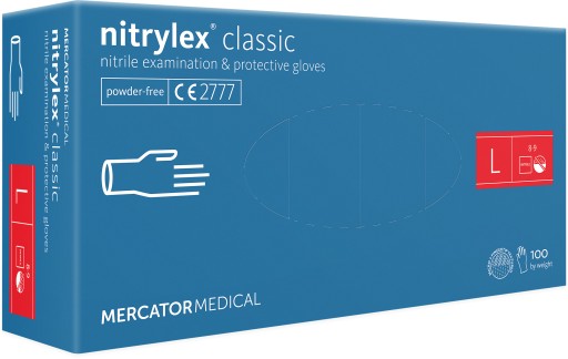 RĘKAWICE NITRYLOWE NITRYLEX CLASSIC BLUE 100 SZT L