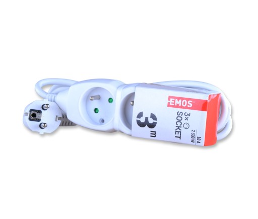 EMOS P0313 PRZEDŁUŻACZ Z UZIEMIENIEM 3 GNIAZDA 3m