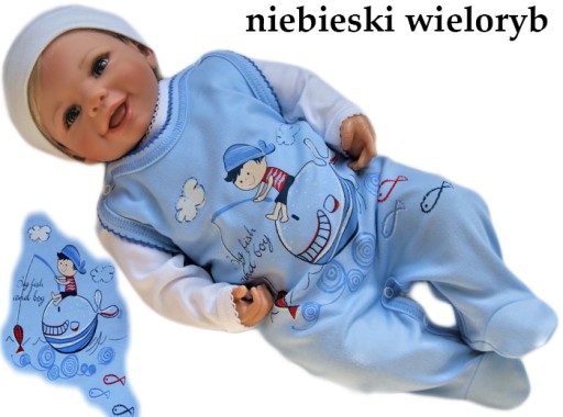 Śpioszki śpiochy bawełniane pajacyk 68 rozpinane