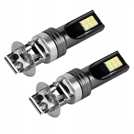 2 szt. 3030-12LED H3 żarówka do reflektorów