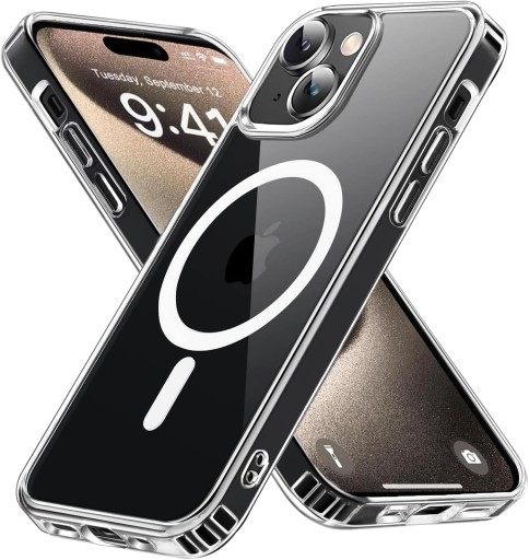 ETUI MAGNETYCZNE MOCNE PRZEZROCZYSTE DO IPHONE 13