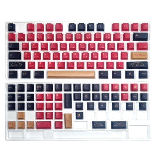 GMK-KEY czerwony samuraj profil PBT Keycap barwn