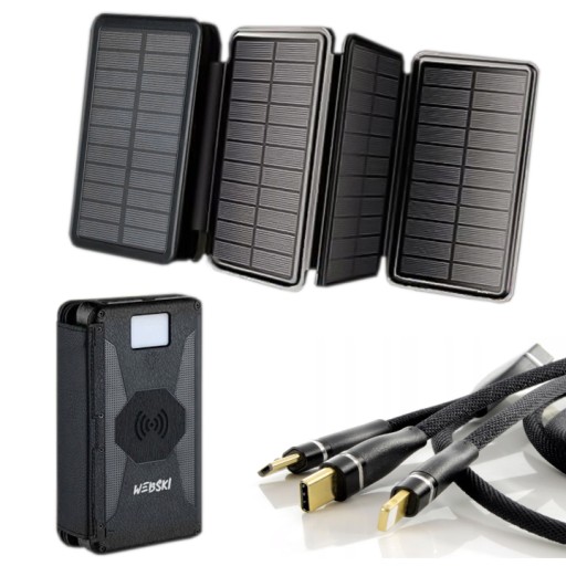 POWERBANK + MATA SOLARNA 6W + LATARKA + NA UKRAINĘ