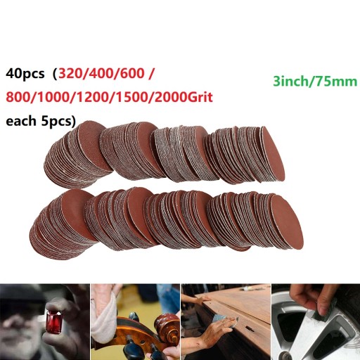 Nowy 40 sztuk/zestaw 3 Cal 75-80mm tarcze szlifier
