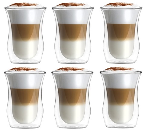 VIALLI ZESTAW SZKLANKI TERMICZNE PODWÓJNA ŚCIANKA KAWY LATTE SOKÓW DRINKÓW