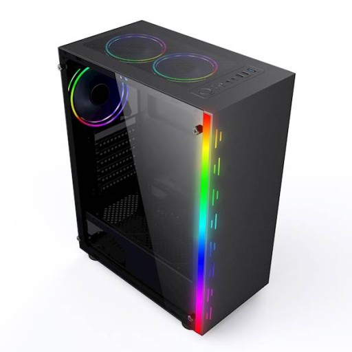 Obudowa Gamingowa BPG4 Hartowane Szkło RGB + 3xLED