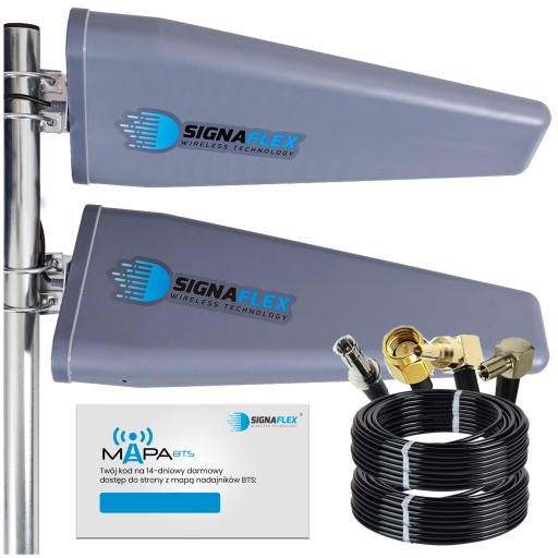 ANTENA DUAL DO ROUTERA WZMACNIACZA TELEFONU INTERNETU GSM LTE 3G 4G 2x23dB