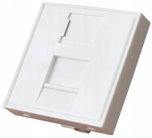 Adapter keystone pojedynczy gniazdo biały 2M 45x45