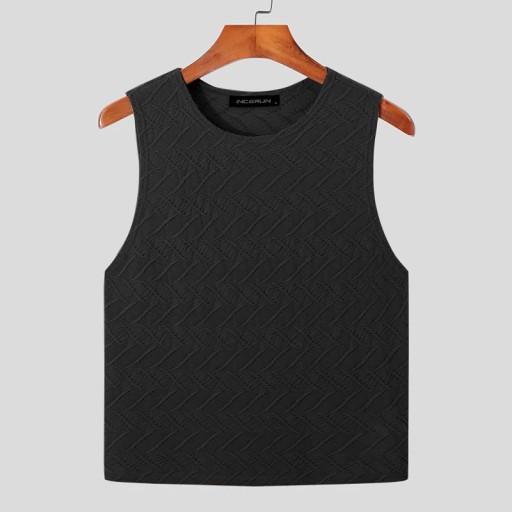 INCERUN Men Tank Tops Solid Color O-neck Sleeveles