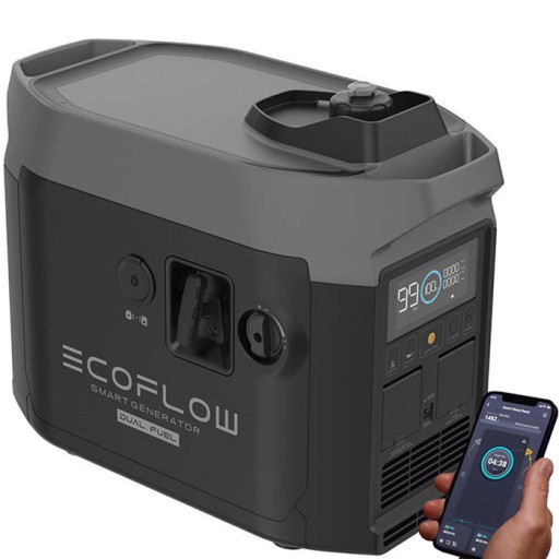 GENERATOR PRĄDU AGREGAT ECOFLOW BENZYNA+ GAZ LPG +KABEL+ APLIKACJA |KAMPERA
