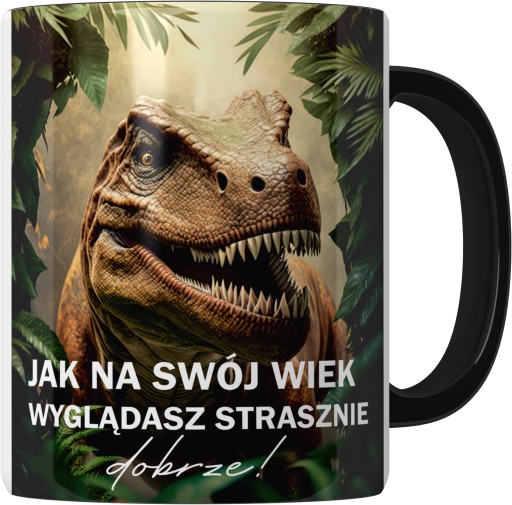 KUBEK URODZINOWY NA URODZINY ŚMIESZNY party dino