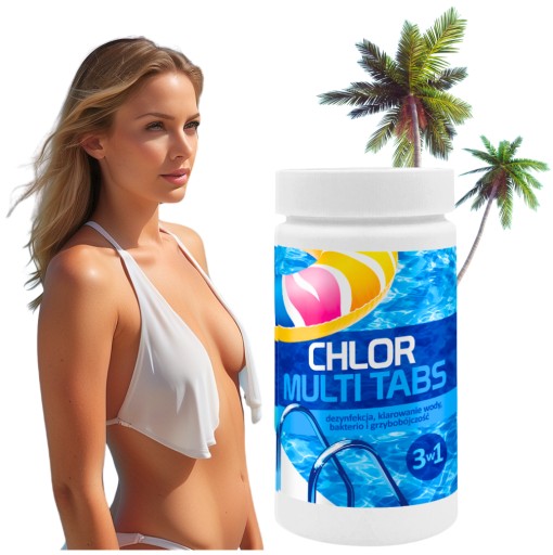 Chlor do basenu multi tabs 3w1 5x 200g 1kg Gamix