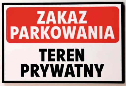 Naklejka, ZAKAZ PARKOWANIA, 20/30cm