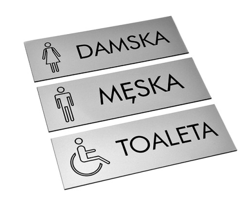 Tabliczka wc, TOALETA, PIKTOGRAM WC, 3 SZT !