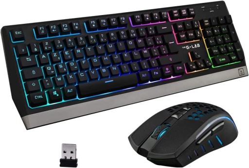 THE G-LAB COMBO TUNGSTEN ZESTAW KLAWIATURA I MYSZ GAMINGOWA QWERTZ DE