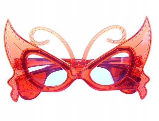 KARNAWAŁOWE OKULARY ŚWIECĄCE LED MOTYL