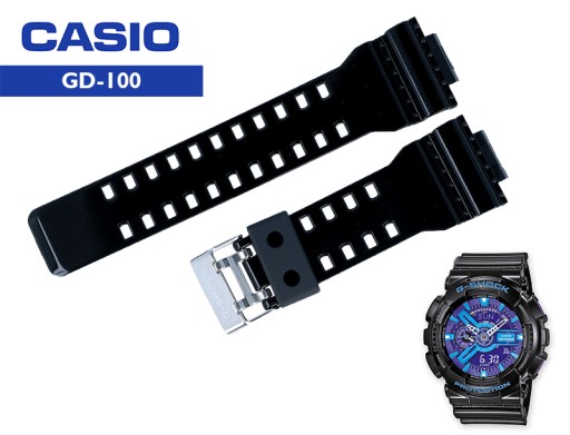 Pasek CASIO GD-100 GD-110 GA-110 GA-120 błyszczący