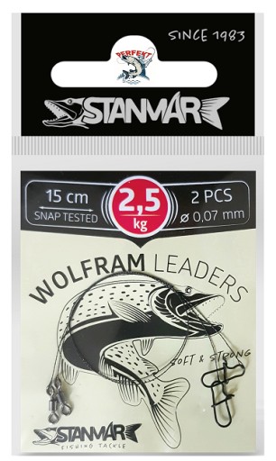 2 x PROFESJONALNY PRZYPON WOLFRAMOWY 15cm-2,5kg DL