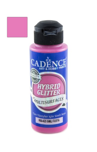 Farba hybrydowa brokatowa, fuksja 120 ml