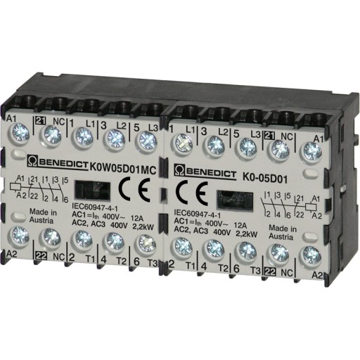 Mikro układ rewersyjny 3P, 230 VAC, 5A, 2,2 kW