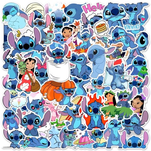 STITCH NAKLEJKI STICKERBOMB MIX TOP ZESTAW 50 szt