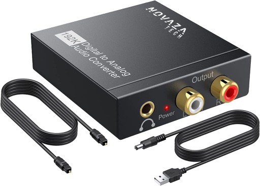 Konwerter Adapter optyczny cyfrowy TOSLINK COAXIAL CINCH RCA STREAMING PCM