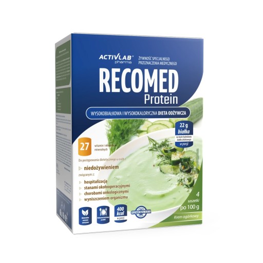 ACTIVLAB RECOMED PROTEIN KREM 100g ZUPA OGÓRKOWA 1 SASZETKA