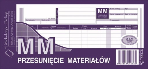 DRUK MM PRZESUNIĘCIE MATERIAŁÓW 355-8