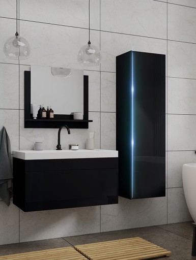 Zestaw mebli łazienkowych szafki meble łazienkowe wiszące lustro SHINE 60