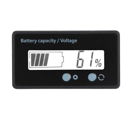 gy-6gs battery power lcd display voltage meter 12-84v with light alarm func