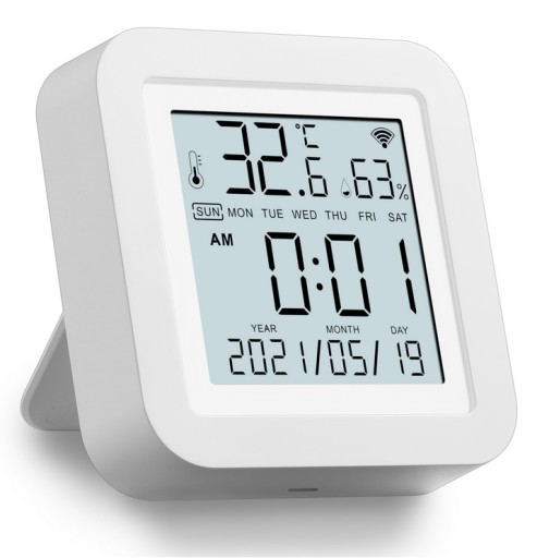 MONITOR CZUJNIK TEMPERATURY WILGOTNOŚCI LCD USB WIFI TUYA SMART LIFE