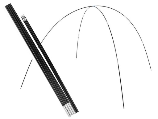 STELAŻ DO NAMIOTU PAŁĄKI NAMIOTOWE 7,9mm / 59cm - ZESTAW 6 SZTUK
