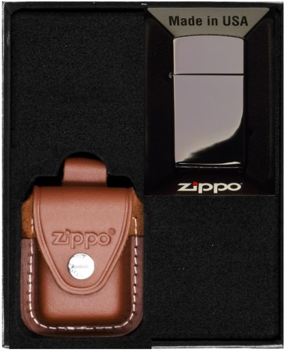 Zestaw ZIPPO Zapalniczka BLACK ICE SLIM prezentowy*nr2
