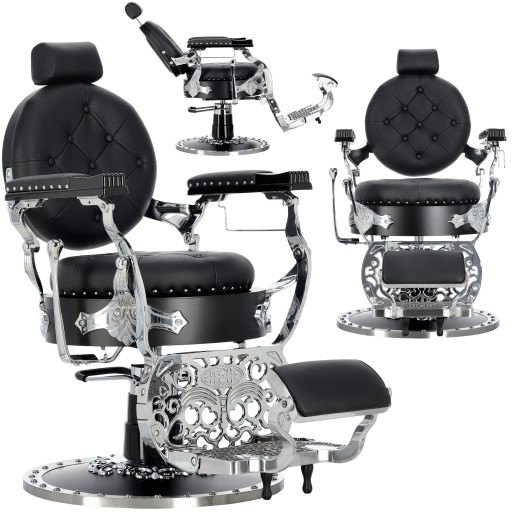 Fotel fryzjerski barberski hydrauliczny do salonu fryzjerskiego Silver Jack