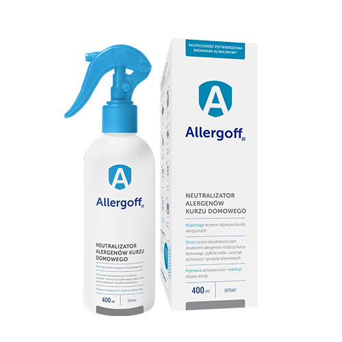 ALLERGOFF SPRAY NA ROZTOCZA ALERGENY KURZU 400 ML