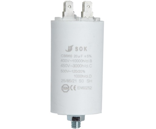 Kondensator rozruchowy 20uf CBB60 400-500V do zmywarki pralki silnika