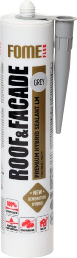Uszczelniacz dekarski hybrydowy 300ml szary Fome Flex NOWOŚĆ