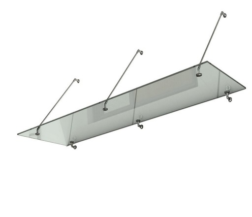Daszek Szklany Transparentny Jupitter VDG 160x90