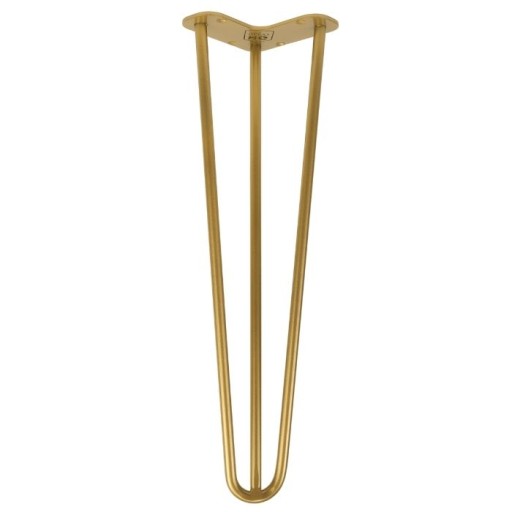 ZŁOTA NOGA METALOWA DO STOŁU LOFTOWA HAIRPIN 40CM