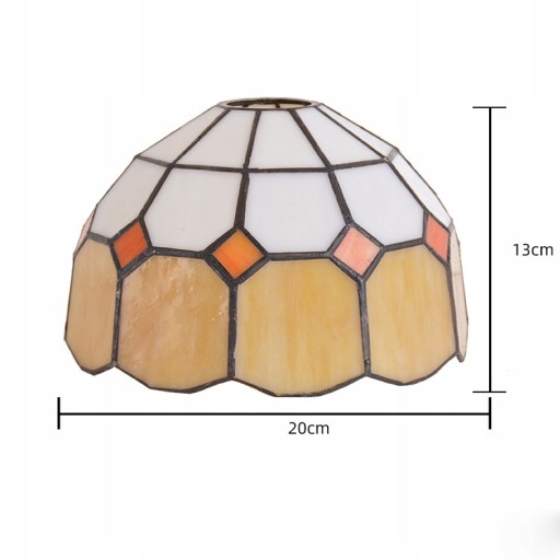 Klosz lampy wiszącej witrażowej Tiffany 8inch