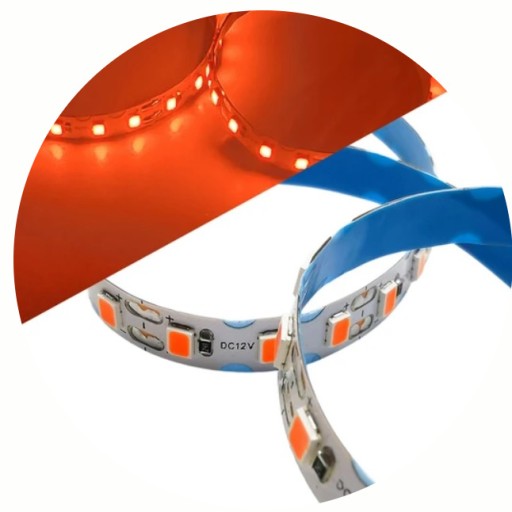ZIG ZAG taśma S-TAPE pasek led 7,2W/m 12V do frez neon POMARAŃCZOWA