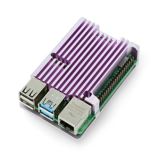 Obudowa do Raspberry Pi 4B - aluminiowa fioletowa