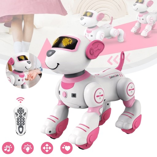 INTERAKTYWNY PIES ROBOT Z PILOT, INTELIGENTNA ZABAWKA ROBOT, PROGRAMOWALNY