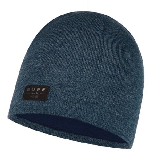 Buff czapka jesienna zimowa ciepła dzianina opaska z polaru fleece navy