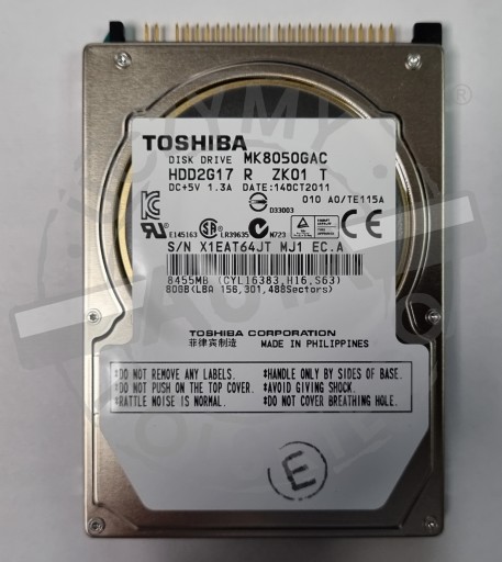MERCEDES NTG45 NAWIGACJA DYSK TOSHIBA MK8050GAC